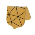 Magnetische Geldklammer aus Leder mit geometrischem Dreiecksmuster, tragbares Golfzubehör. - Gold