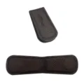 Pinza para billetes magnética de cuero marrón oscuro, mini cartera de PU para dinero. - Marrón Oscuro