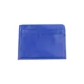 Blauer Leder minimalistischer Kartenhalter Geldbörse für Damen, schmale leichte Münztasche. - Blau