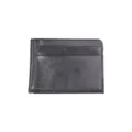 Minimalistisches schwarzes PU-Leder Kartenetui Brieftasche Schlanke Geldklammer für Damen Alltag - Schwarz
