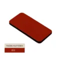 Rotes langes Ledergeldbörse mit geprägtem Tigermuster, stilvoller Kartenhalter für Damen. - Rot