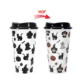 Tasse en Plastique Thermosensible Motif Halloween 16oz avec Couvercle Noir Variante - 401-500ml / Gobelets d'Halloween en plastique à changement de couleur par la chaleur