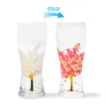 450ml Kleurveranderend Bierglas Esdoornmotief Koudegevoelig Drinkglas voor Thuis - 401-500ml / Transparant