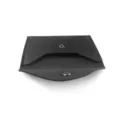 Minimalistisches schwarzes PU-Leder Umschlag Kartenetui und Münzgeldbörse mit Druckknopf. - Umschlag Schnallenstil / Schwarz