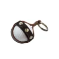 Mini Leder Golfballhalter, braunes Rindsleder Golf Clip Zubehör mit Metall Schlüsselring. - Braun
