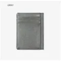 Grauer minimalistischer PU-Leder-Kartenetui mit mehreren Fächern für Damen und Herren - Grau