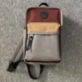 Himawari Canvas Sling Rucksack Freizeit Mehrfache Taschen Tagesrucksack fuer Damen - Stil 02 (Blockfarben-Stil)
