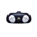 Leather golf ball bag clip holder dark blue portable storage case for golf sports accessories. - Blue