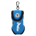 Blaue Neopren Golfballtasche Beutel mit Karabinerhaken Totenkopf Motiv tragbare Sport - Blau