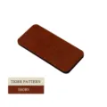 Braune lange Geldbörse und Kartenetui aus Leder mit geprägtem Tiger-Muster Design. - Braun