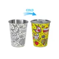Stainless steel color changing cup 350ml outdoor cold reactive magic tumbler for drinks - 350ml
