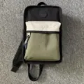 Himawari Freizeit Mode multifunktionaler farbblockierter Rucksack Schultertasche Ansicht - Stil 05 (Schwarz Creme Grün Blockfarben)