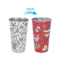 304 stainless steel color-changing cold drink cup, rolled rim camping beer cup variant. - 600ml