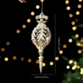 Champagner Acryl Weihnachtsbaum Anhänger hängende Dekoration festliche Feiertags Deko neu! - Goldener durchbrochener Hänger