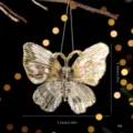 Champagner Gold Schmetterling Weihnachten Baum Hängeornament Deko Anhänger 4.13cm - Goldener Schmetterling