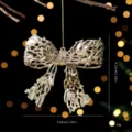 Gold Acryl Schleife Weihnachtsbaum hängende Ornament Feiertag Dekoration Anhänger - Goldene Schleife
