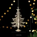 Champagner Gold Acryl Weihnachtsbaum Hängende Ornament Festliche Dekoration Design - Goldener 3D-Weihnachtsbaum