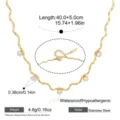 Collier ras de cou en acier inoxydable avec zircone étanche et élégant pour femmes - Or