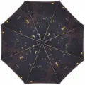 Three-fold automatic sun rain umbrella with giraffe pattern, lightweight aluminum fiber frame. - 21 Inch 8K / Midnight Black Vinyl