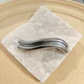 Silberne flüssige Metall Haarklammer, stylische Wellen Spange für moderne Frisuren Alltag. - Wellenstil (2#) / Silber