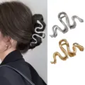 Gotische Schlangen Haarspange Metall Legierung Haarkralle elegante Haarschmuck Accessoires - Schlangenform-Set 4 / 2er-Pack / Silber/Gold