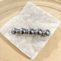 Silver metal ball barrette spring clip for elegant hair styling and everyday wear accessories. - Five Bead Style (4#) / Silver