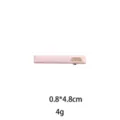 Pink rectangular hair clip detail close-up, elegant minimalist side hairpin, lightweight design. - 4.8cm / Pink