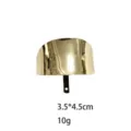 Pince a cheveux queue de cheval en metal dore attache elegante style minimaliste pour femme - Or
