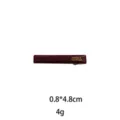 Dark red rectangular hair clip, simple side hair accessory, elegant mini metal barrette 4g. - 4.8cm / Dark Red