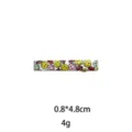 Cute smiley face and red lips hair clip detail view, mini size 0.8x4.8cm, lightweight accessory. - 4.8cm / Smiley Face