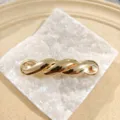 Gold twisted metal hair clip elegant barrette hairpin for women stylish hair styling accessory - Twist Style (5#) / Gold