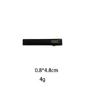 Black rectangle hair clip stylish side hairpin elegant minimalist hair accessories chic - 4.8cm / Black