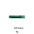 Green transparent resin side hair clip detail view, elegant minimalist barrette for everyday wear. - 4.8cm / Lake Blue