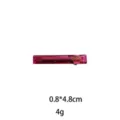 Transparent pink hair clip detail, compact 0.8x4.8cm size, lightweight accessory for styling. - 4.8cm / Fuschia
