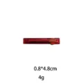Red resin hair clip detail, 0.8x4.8cm compact size, glossy finish minimalist barrette. - 4.8cm / Red