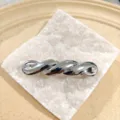 Silver metallic twisted hair clip, elegant liquid design barrette for women styling. - Twist Style (5#) / Silver