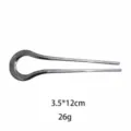 Épingle à cheveux en U en alliage minimaliste métallique pour chignon accessoire - Métal canon