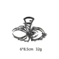Gotische Spinne Haarklammer Metall Haifisch Clip mit Perlen und Strass für Damen neu - Große Spinne Stil mit Perle und Strass (1182-1) / 6x8.5cm