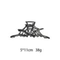 Gothic metal hair claw clip, unique ghost hand spider web design, size 5x11cm, weight 38g for styling. - Dark Gunmetal Spider Web Bone Claw Style (1182-7)