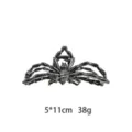 Detailed close-up view of the gothic metal spider hair claw clip, showing intricate texture. - Gothic Dark Halloween Spider Style (1182-10)