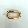 Épingle à cheveux géométrique en métal doré pour femme, accessoire de coiffure ovale élégant. - Ovale Lisse / Or