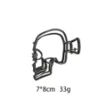 Metal skull hair claw clip gothic punk style hair accessory for women size 7x8cm 33g - Classic Metal 3D Skull Head Style (1182-15)