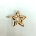 Molla per capelli a stella in metallo dorato finitura lucida elegante accessorio donna - Stella a cinque punte liscia / Oro