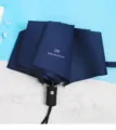 Ombrello da sole UV pieghevole automatico compatto in blu scuro con rivestimento protettivo nero. - Colla Nera Automatica UV / Blu Notte