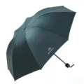 Ombrello pieghevole verde scuro protezione solare UV resistente al vento maniglia auto - Colla Nera Manuale UV / Verde Scuro
