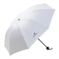 Ombrello pieghevole automatico compatto bianco con rivestimento nero di protezione UV per il sole. - Colla Nera Manuale UV / Bianco Albicocca