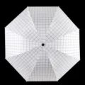 Black and white grid folding sun umbrella, minimalist UV protection pocket parasol. - 55 cm * 8 Ribs / White Grid