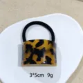 Schildpad Gebogen Haarelastiek Paardenstaart Houder Acryl Haarring met Elastische Band - 1105-2