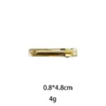 Detailed view of a golden hair clip, showing the exquisite texture and metal surface design. - 4.8cm / Champagne Gold