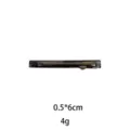 Detail view of a stylish black side hair clip hairpin, compact 0.5x6cm size, 4g lightweight design. - 6cm / Dark Gray